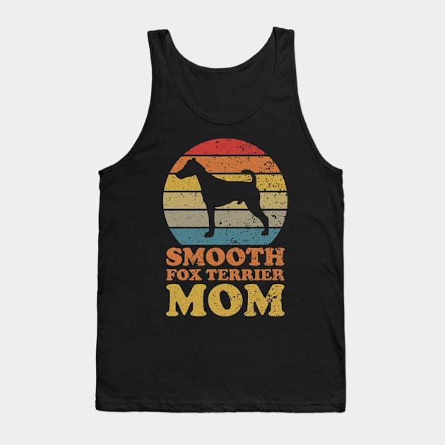 Retro Sunset Smooth Fox Terrier Dog Mom Tank Top by AmazingDesigns